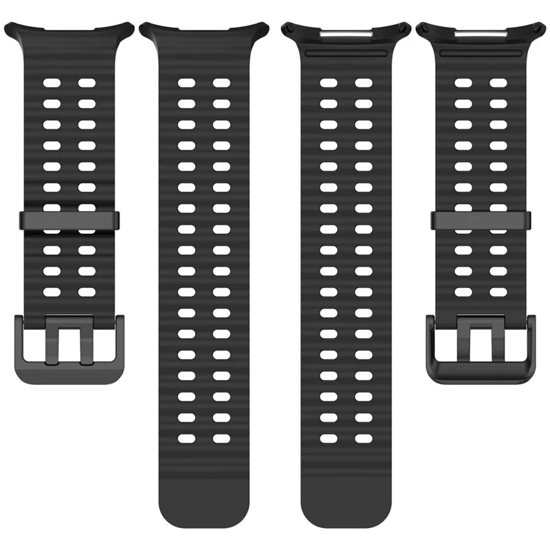 Für Samsung Galaxy Watch Ultra (2025) 47mm Silikonband mit Doppelstiftverschluss und Uhrengehäuse - Schwarz