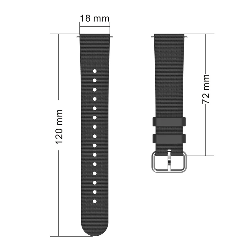 Cinturino in silicone testurizzato da 18 mm per Xiaomi Watch S4 41 mm - Nero