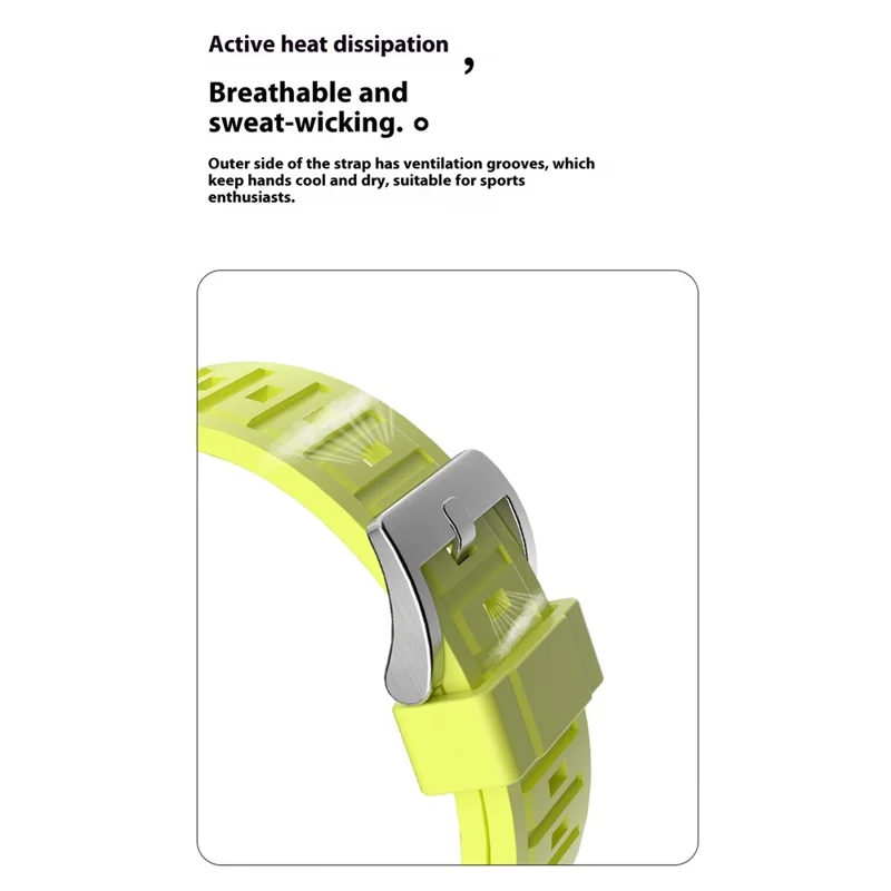 Pulseira de Silicone para Apple Watch Série 10 9 8 7 SE 6 5 4 3 2 1 42mm 41mm 40mm 38mm Liberação Rápida Pulseira de Substituição - Verde Fluorescente