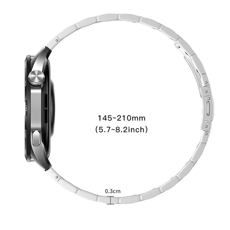 Bracelet de montre 20 mm pour Samsung Galaxy Watch7 44 mm / 40 mm / Watch6 44 mm / 40 mm Boucle à dégagement rapide Bracelet en acier inoxydable à 3 perles - Argent