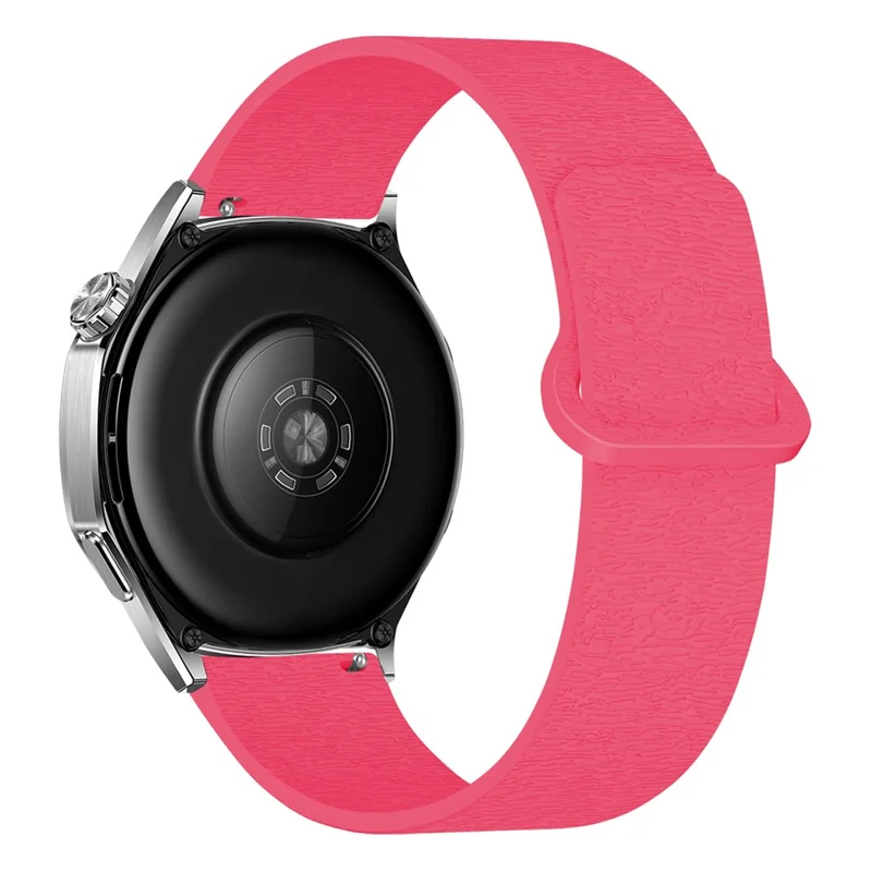 Pulseira de Silicone Magnética Macia com Textura de Madeira para Samsung Galaxy Watch7 44mm / 40mm - Laranja Rosa
