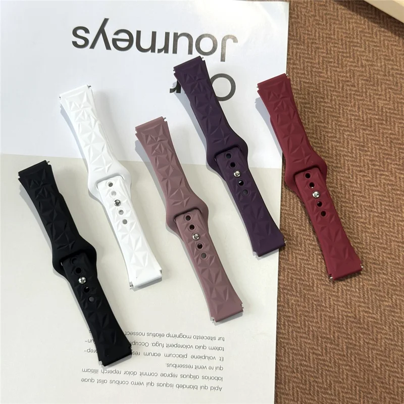 For Huawei Watch GT 5 41mm Watch Band 18mm Ice Crystal Silicone Strap - White