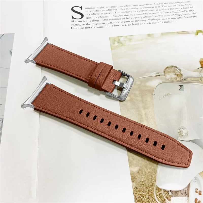 Genuine Cow Leather Strap for Samsung Galaxy Watch Ultra (2025) 47mm Smart Watch Band - Coffee