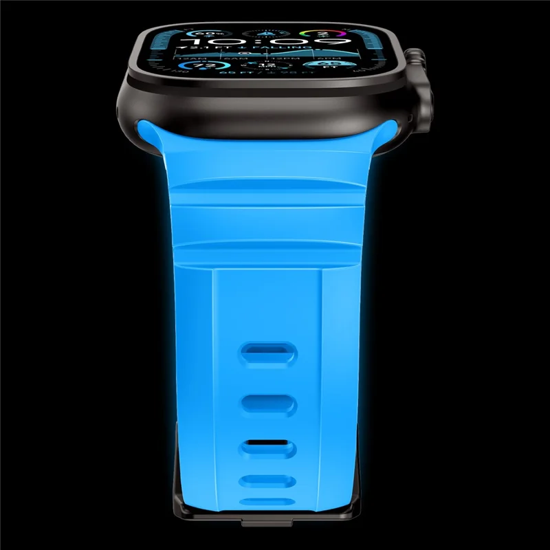 Watch Band For Apple Watch Ultra 3 2 1 49mm / Series 11 10 46mm / 9 8 7 45mm / SE3 SE2 SE 6 5 4 44mm / 3 2 1 42mm Quick Release Buckle Silicone Strap - Black