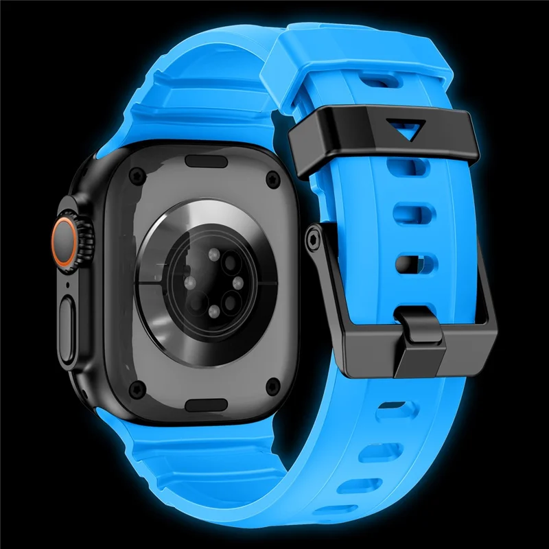 Watch Band For Apple Watch Ultra 3 2 1 49mm / Series 11 10 46mm / 9 8 7 45mm / SE3 SE2 SE 6 5 4 44mm / 3 2 1 42mm Quick Release Buckle Silicone Strap - Black
