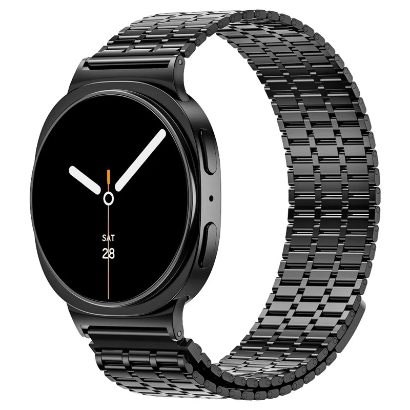 Magnetic Strap for Samsung Galaxy Watch Ultra 47mm  /  Ultra (2025) 47mm Stainless Steel 7 Beads Watch Strap, Black