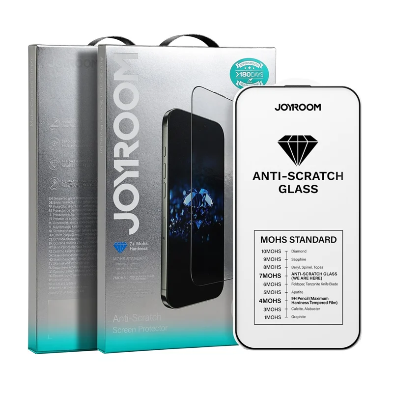 JOYROOM JR-MQS0566 For iPhone 16 Pro Max Screen Protector Silk Printing 2.5D High Aluminium-Silicon Glass Clear Film