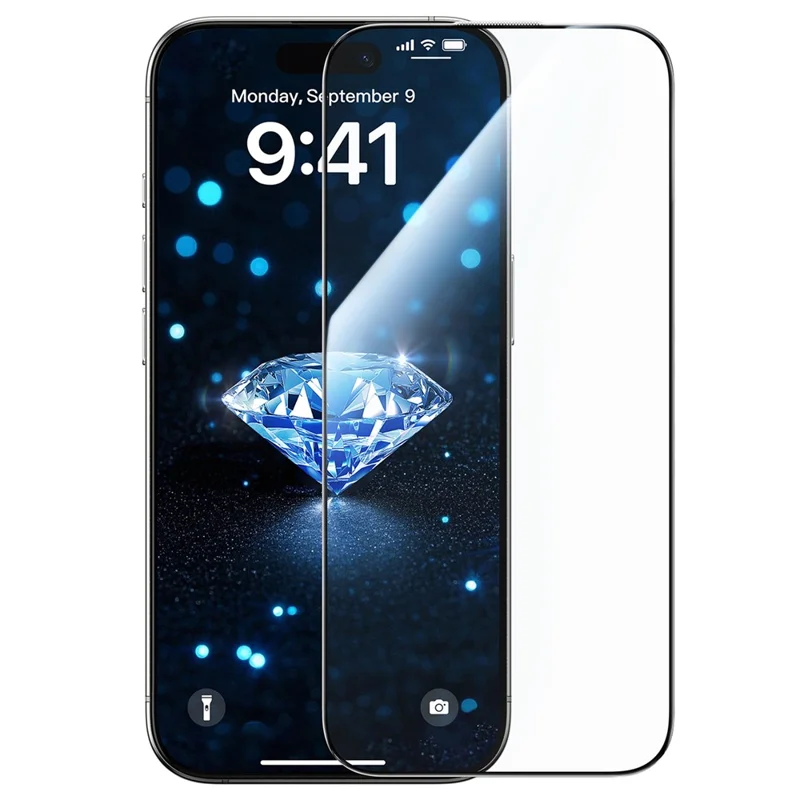 JOYROOM JR-MQS0564 For iPhone 16 Pro Screen Protector Silk Printing 2.5D High Aluminium-Silicon Glass Clear Film