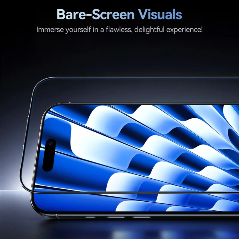 JOYROOM JR-MQS0564 For iPhone 16 Pro Screen Protector Silk Printing 2.5D High Aluminium-Silicon Glass Clear Film