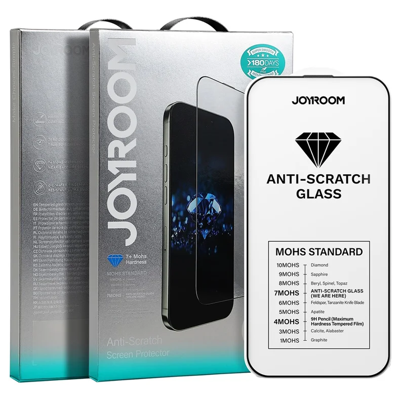JOYROOM JR-MQS0563 For iPhone 16 Screen Protector Silk Printing 2.5D High Aluminium-Silicon Glass Clear Film
