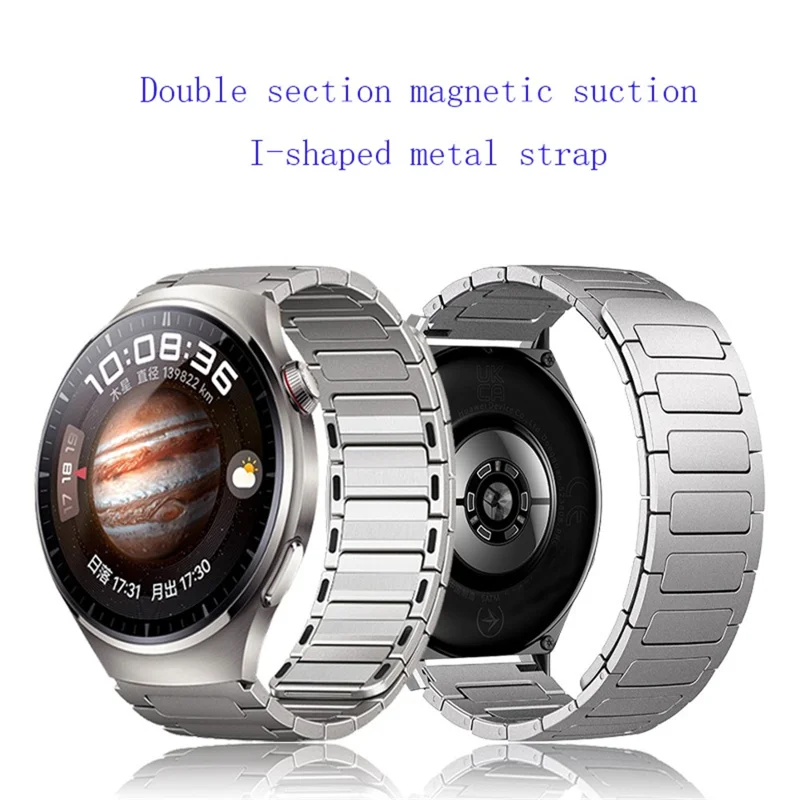 Pulseira de Relógio de 22mm para Huawei Watch GT 5 Pro 46mm / 5 46mm / 4 46mm / Samsung Galaxy Watch3 45mm Pulseira de Aço Inoxidável - Prata