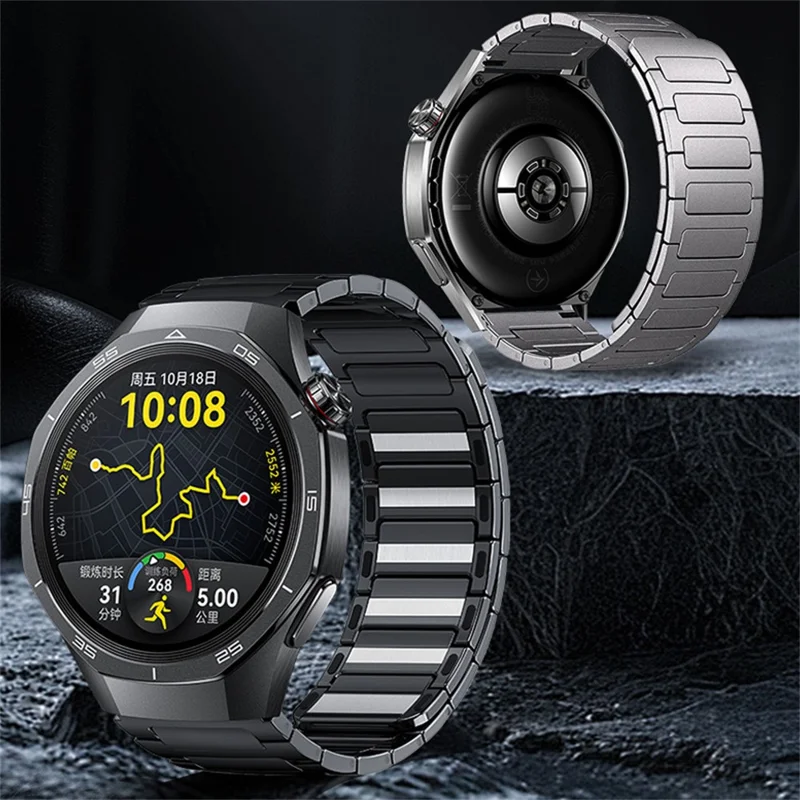 Banda de reloj de 20 mm para Samsung Galaxy Watch7 44 mm / 40 mm / 6 40 mm / 44 mm / 6 Classic 43 mm / 47 mm / Huawei Watch GT 3 42 mm Pulsera de acero inoxidable - Gris titanio