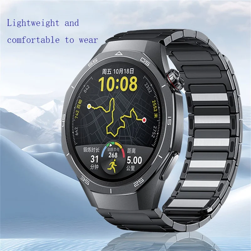 Banda de reloj de 20 mm para Samsung Galaxy Watch7 44 mm / 40 mm / 6 40 mm / 44 mm / 6 Classic 43 mm / 47 mm / Huawei Watch GT 3 42 mm Pulsera de acero inoxidable - Gris titanio