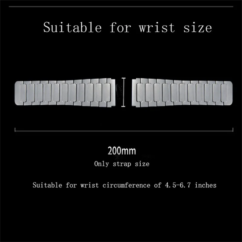 Banda de reloj de 20 mm para Samsung Galaxy Watch7 44 mm / 40 mm / 6 40 mm / 44 mm / 6 Classic 43 mm / 47 mm / Huawei Watch GT 3 42 mm Pulsera de acero inoxidable - Gris titanio