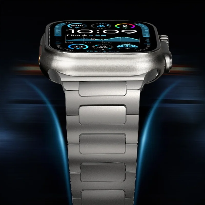 Watch Band for Apple Watch Series 10 Ultra 9 8 7 SE 6 5 4 3 2 1 46mm 49mm 45mm 44mm 42mm Stainless Steel Wrist Strap - Black