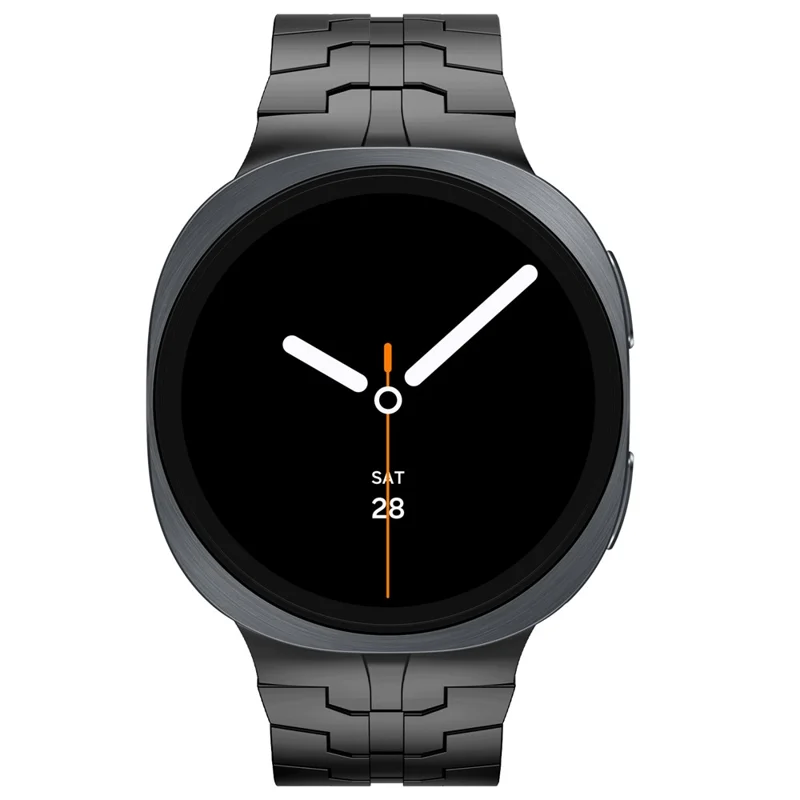 Butterfly Buckle Strap for Samsung Galaxy Watch8 44mm / 40mm / Watch8 Classic 46mm Stainless Steel Watch Band - Black