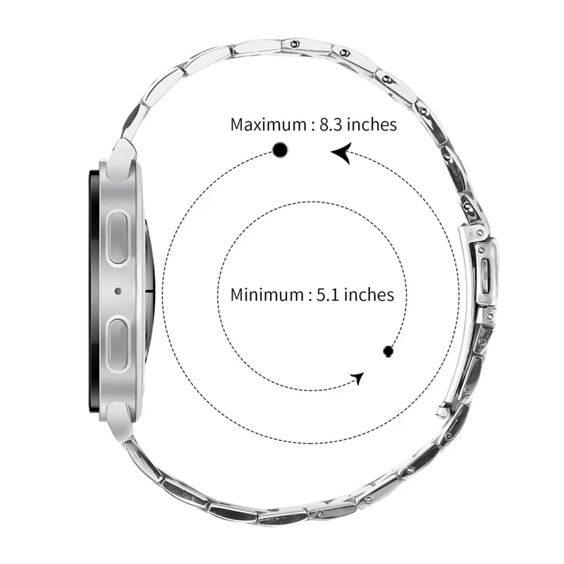 Edelstahl-Armband für Samsung Galaxy Watch8 Classic 46mm / Watch8 44mm / 40mm Drei-Perlen-Schmales Armband