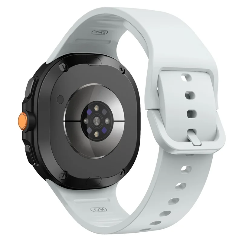 Watch Band For Samsung Galaxy Watch8 40mm 44mm / Watch8 Classic 46mm Soft Silicone Adjustable Strap Replacement - Light Grey