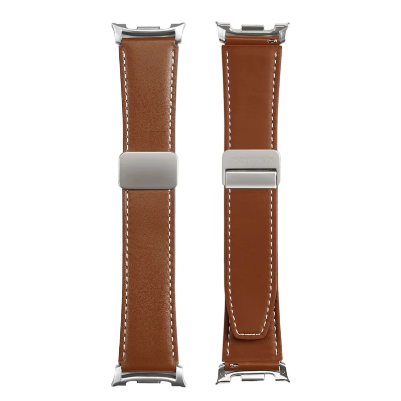 DUX DUCIS YA Series for Samsung Galaxy Watch8 Classic 46mm / Watch8 44mm / 40mm Genuine Cow Leather Strap Magnetic Band - Brown