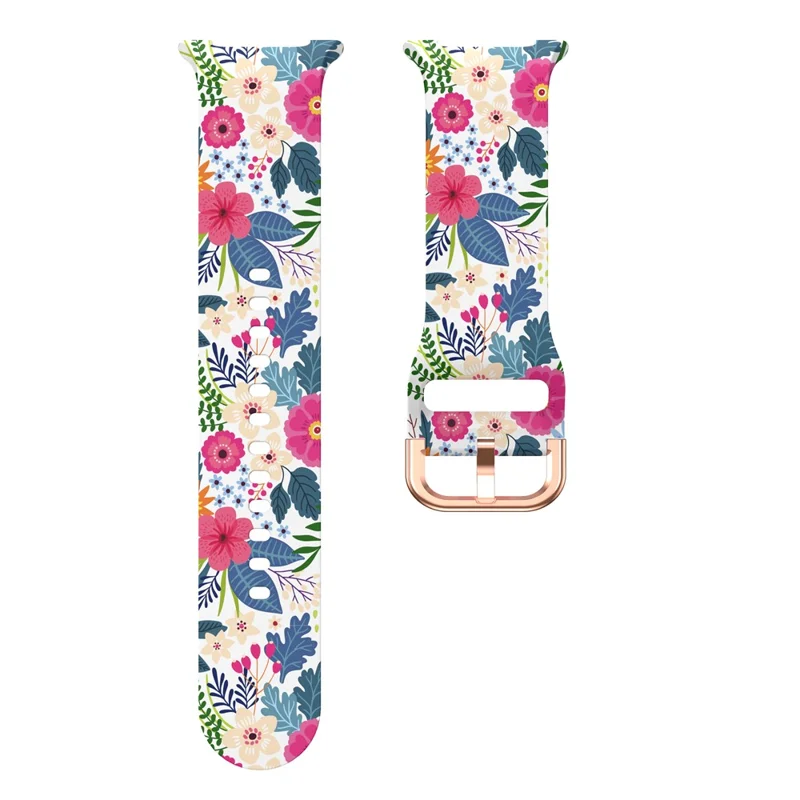 Silicone Strap for Samsung Galaxy Watch8 44mm / 40mm / 8 Classic 46mm Pattern Printing Replacement Watch Band - Flowers