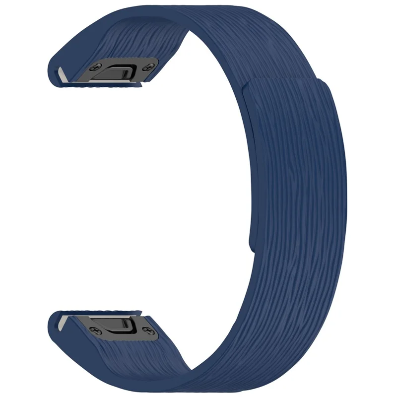 26mm Magnetic Watch Band for Garmin quatix 8 51mm / epix Pro 51mm / Fenix 7X / 7X Pro Quick Release Silicone Strap Stripe Pattern - Midnight Blue