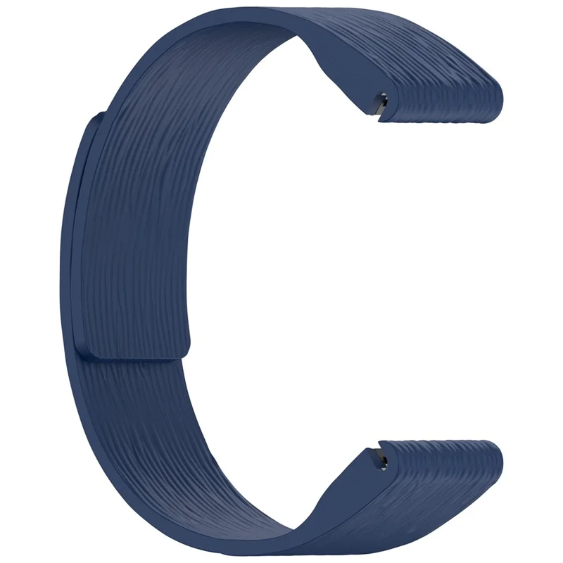 26mm Magnetic Watch Band for Garmin quatix 8 51mm / epix Pro 51mm / Fenix 7X / 7X Pro Quick Release Silicone Strap Stripe Pattern - Midnight Blue