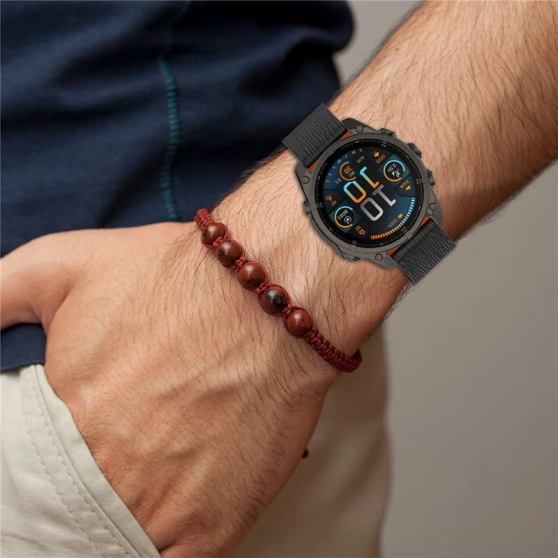 26mm Magnetic Watch Band for Garmin quatix 8 51mm / epix Pro 51mm / Fenix 7X / 7X Pro Quick Release Silicone Strap Stripe Pattern - Midnight Blue