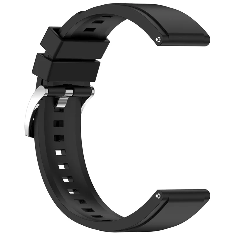 Solid Color Watch Band for Huawei Watch GT 6 / GT 5 Pro / GT 5 46mm Quick Release Silicone Strap - Black