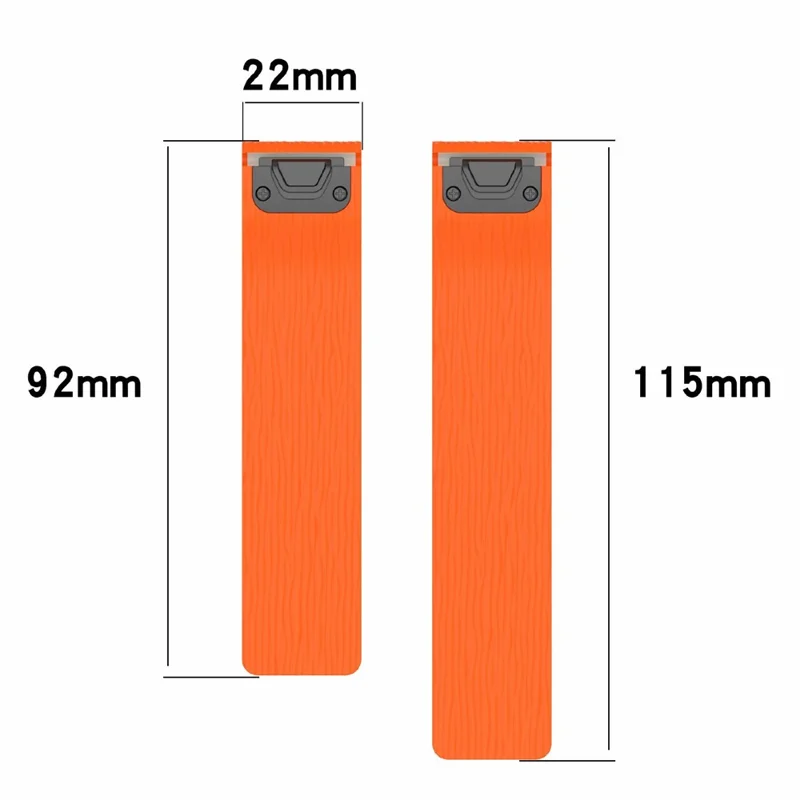 Watch Band For Garmin Fenix 8 47mm / Fenix 8 Pro AMOLED 47mm / Fenix 7 Quick Release Silicone Magnetic Strap - Black  /  Orange