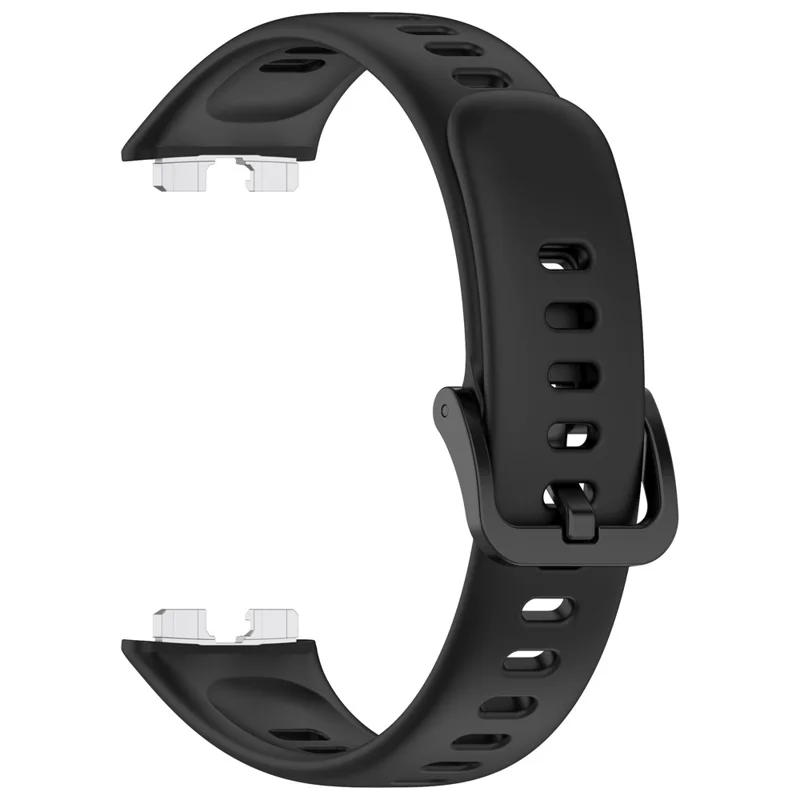 Silicone Watch Band for Huawei Band 10 / 10 NFC / 9 / 9 NFC / 8 / 8 NFC Replacement Bracelet Strap with Pin Buckle - Black