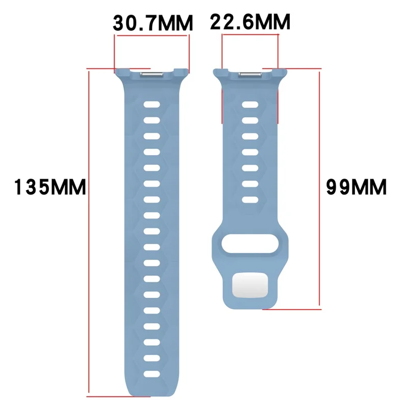 Bracelet en silicone pour Samsung Galaxy Watch8 Classic 46mm / Watch8 44mm / 40mm Bracelet de montre motif football avec boucle en acier inoxydable - Bleu
