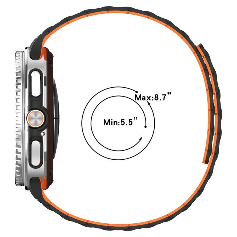 Magnetic Silicone Strap for Samsung Galaxy Watch8 Classic 46mm / Watch8 44mm / 40mm Adjustable Watch Band - Mint Green / Starlight