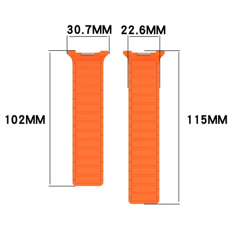 Magnetic Silicone Strap for Samsung Galaxy Watch8 Classic 46mm / Watch8 44mm / 40mm Adjustable Watch Band - Mint Green / Starlight