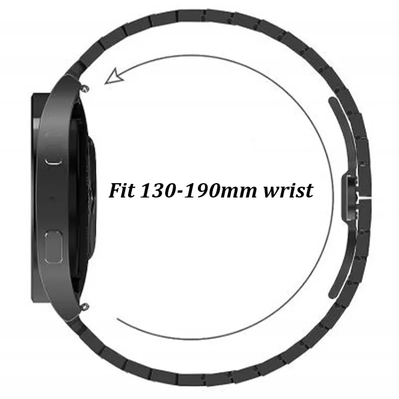 Stainless Steel Watch Band for Xiaomi Redmi Watch 5 / 4 / Smart Band 9 Pro / Smart Band 8 Pro Butterfly Clasp Wrist Strap - Black