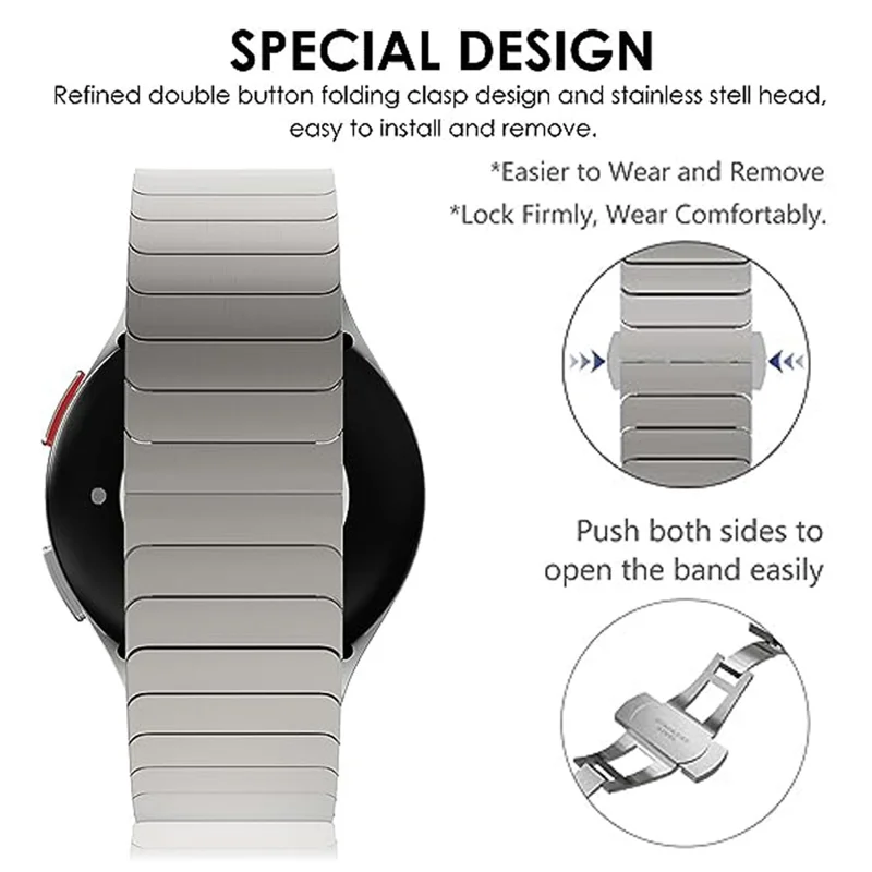 Stainless Steel Watch Band for Xiaomi Redmi Watch 5 / 4 / Smart Band 9 Pro / Smart Band 8 Pro Butterfly Clasp Wrist Strap - Black