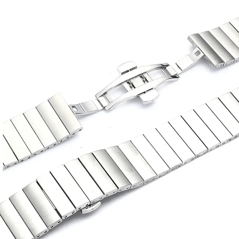 Stainless Steel Watch Band for Xiaomi Redmi Watch 5 / 4 / Smart Band 9 Pro / Smart Band 8 Pro Butterfly Clasp Wrist Strap - Black