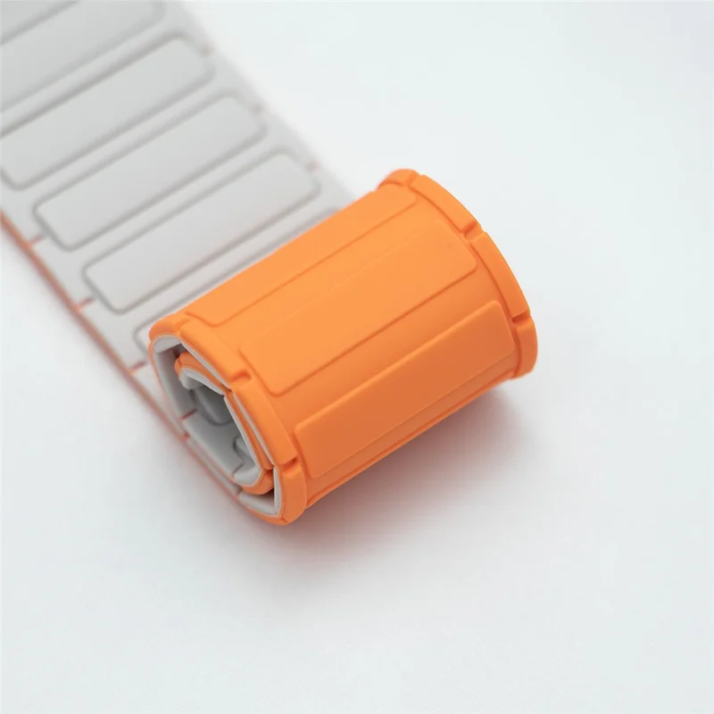 For Huami Amazfit T-Rex Pro A1918 Magnetic Silicone Watch Band Dual Color Adjustable Strap - Black / Orange