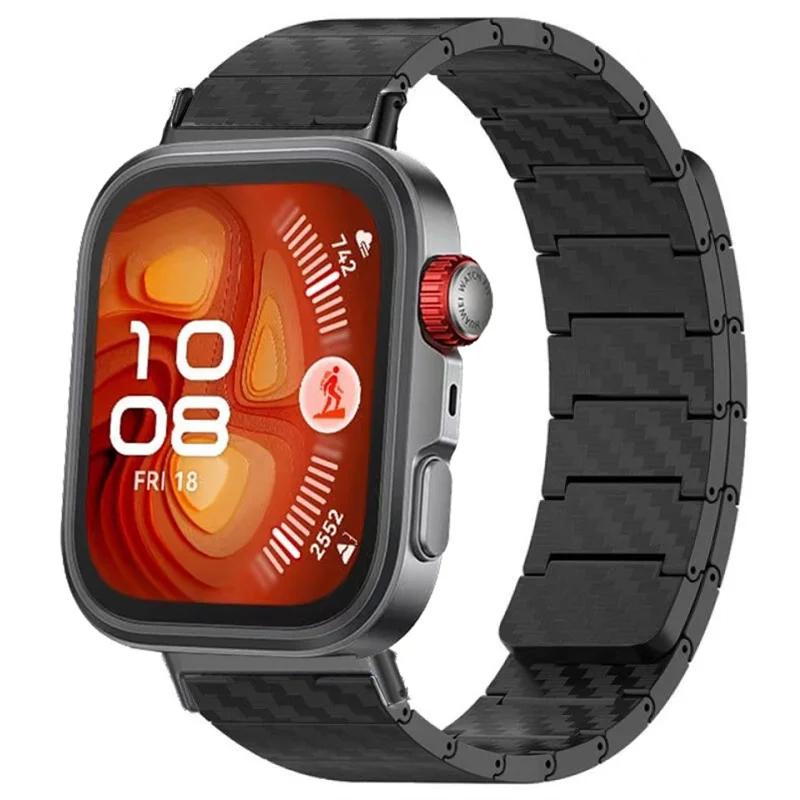 Carbon Fiber Watch Band for Huawei Watch Fit 4 Pro / Fit 4 / Fit 3 Magnetic Wrist Strap - Black