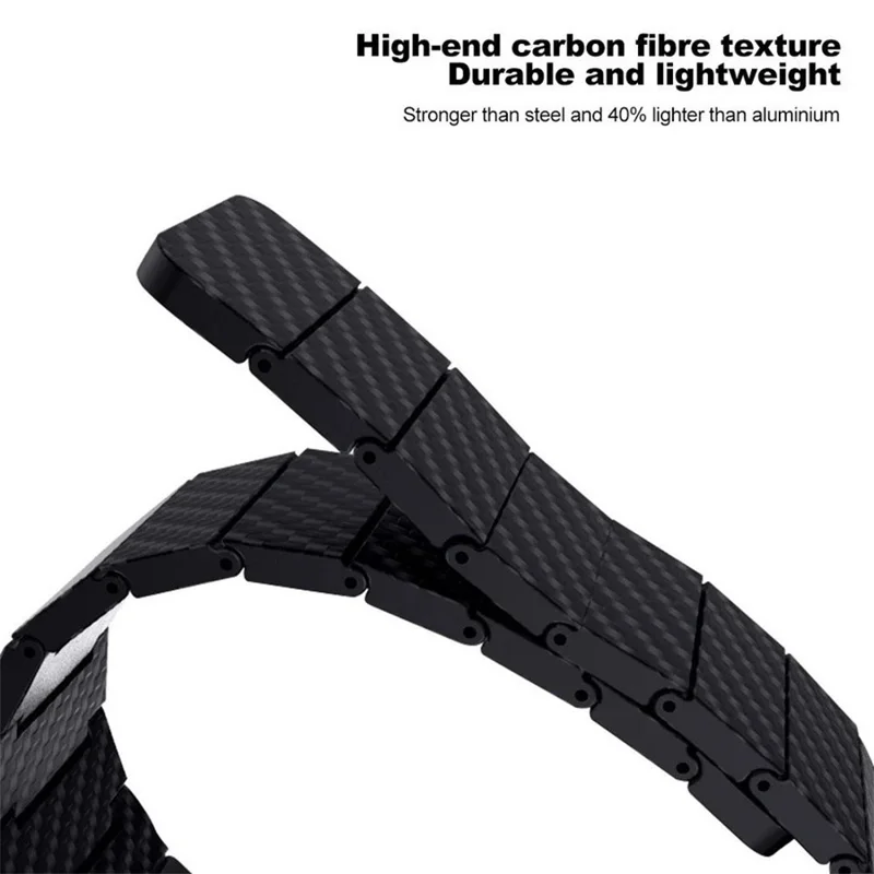 Carbon Fiber Watch Band for Huawei Watch Fit 4 Pro / Fit 4 / Fit 3 Magnetic Wrist Strap - Black