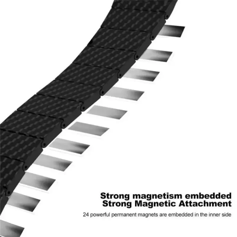 Carbon Fiber Watch Band for Huawei Watch Fit 4 Pro / Fit 4 / Fit 3 Magnetic Wrist Strap - Black