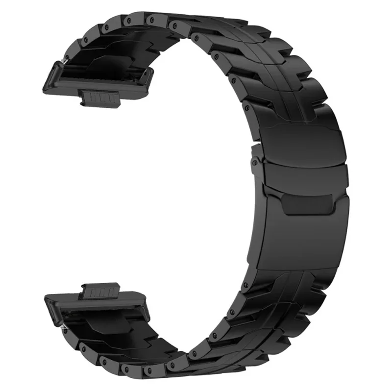 For Huawei Watch Fit 2 Titanium Alloy Watch Strap Adjustable Wristband with Stainless Steel Buckle - Black
