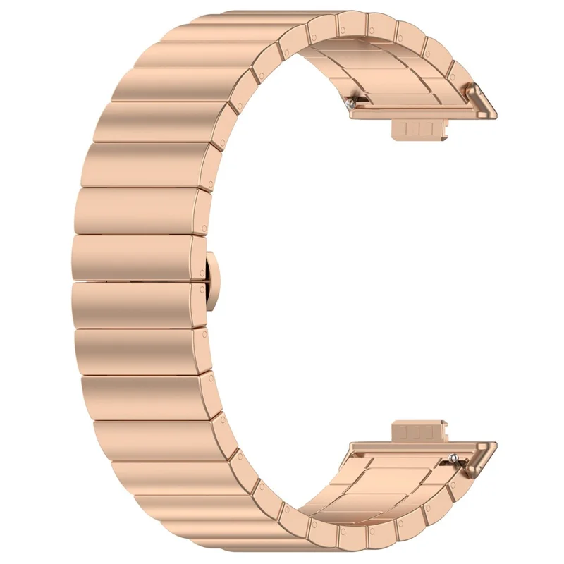 Stainless Steel Watch Band For Huawei Watch Fit 4  /  Fit 4 Pro Wrist Strap with Splite Butterfly Clasp - Rose Gold
