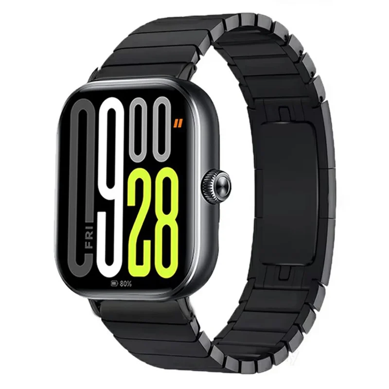 Klockstraps för Xiaomi Smart Band 9 Pro / 8 Pro / Redmi Watch 5 / Watch 4 En pärla av titanlegering - Svart