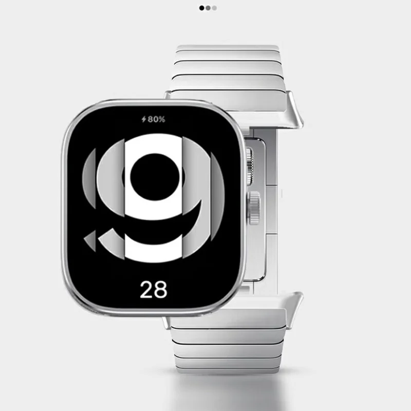 Klockstraps för Xiaomi Smart Band 9 Pro / 8 Pro / Redmi Watch 5 / Watch 4 En pärla av titanlegering - Svart