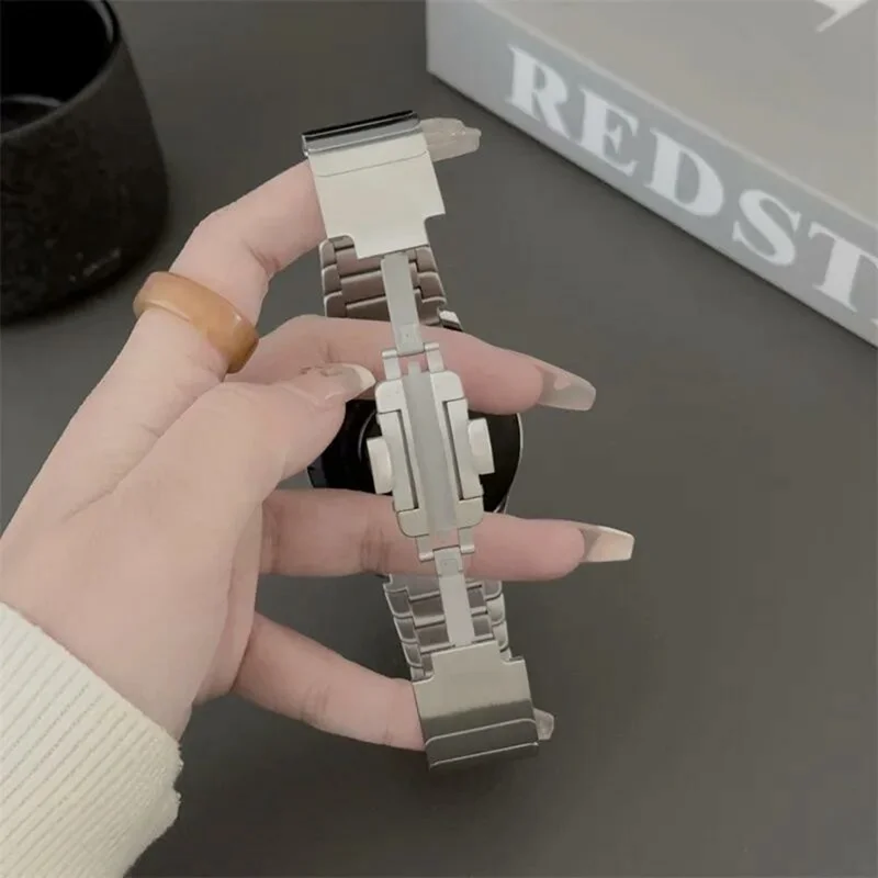 Klockstraps för Xiaomi Smart Band 9 Pro / 8 Pro / Redmi Watch 5 / Watch 4 En pärla av titanlegering - Svart