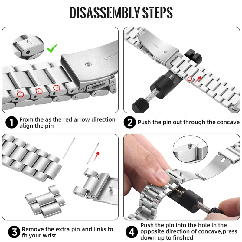 For Garmin Fenix 8 47mm / Fenix E 47mm Band 3-Bead Stainless Steel Watch Strap - Silver