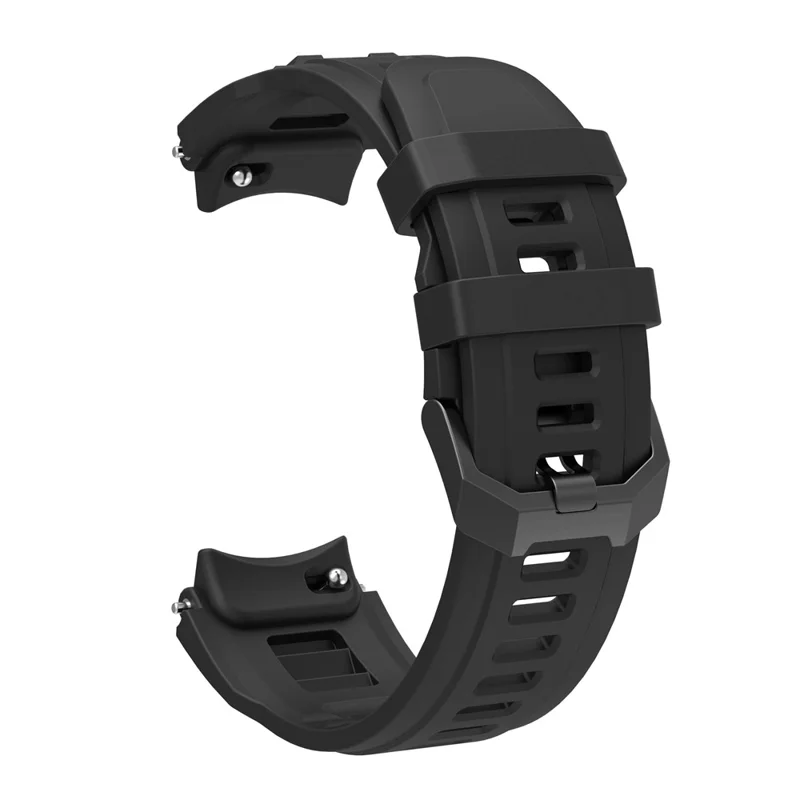 For Huami Amazfit T-Rex 3 Pro 48mm Silicone Replacement Strap Watch Band with Protective Case - Black