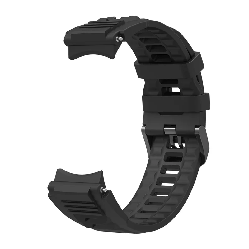 For Huami Amazfit T-Rex 3 Pro 48mm Silicone Replacement Strap Watch Band with Protective Case - Black