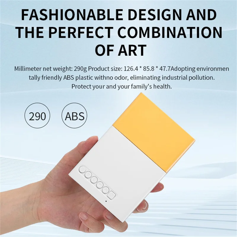 YG300S Mini Projector HD Portable LED Projector Screen Mirroring Support 1080P for Home / Dorm - Yellow White / UK Plug