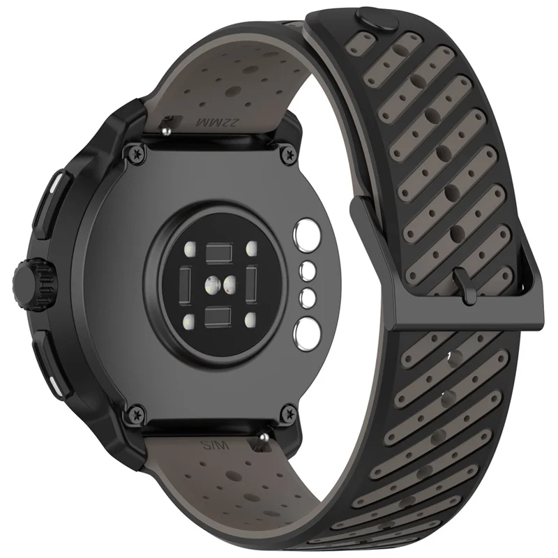 22mm Twill Silicone Watch Strap For Suunto Race 2  /  Run  /  Race S  /  9 Peak  /  9 Peak Pro  /  Vertical  /  5 Peak  /  Race - Grey